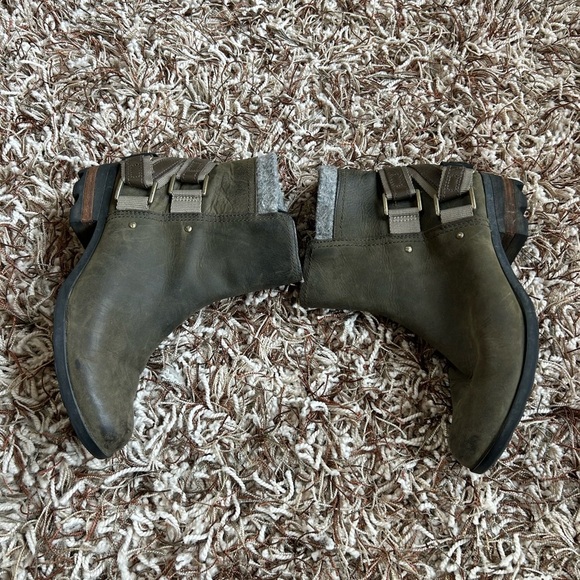 Sorel Lolla Ankle Boots in Green Size 9 - Picture 4 of 8